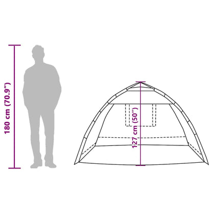 vidaXL Beach Tent 2-Person Grey Quick Release Waterproof - 36507