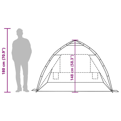 vidaXL Beach Tent 2-Person Azure Blue Quick Release Waterproof - 36510