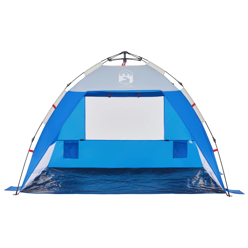 vidaXL Beach Tent 2-Person Azure Blue Quick Release Waterproof - 36510