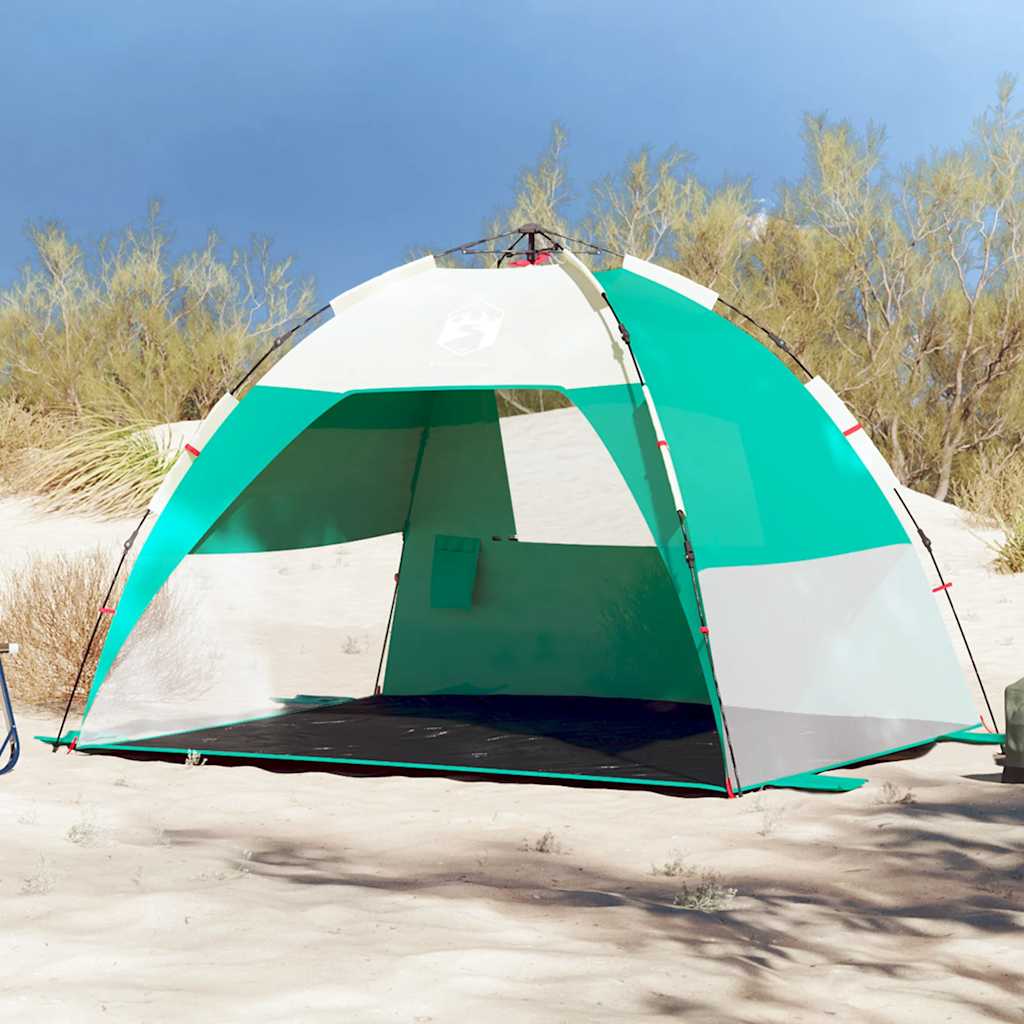 vidaXL Beach Tent 2-Person Sea Green Quick Release Waterproof - 36511