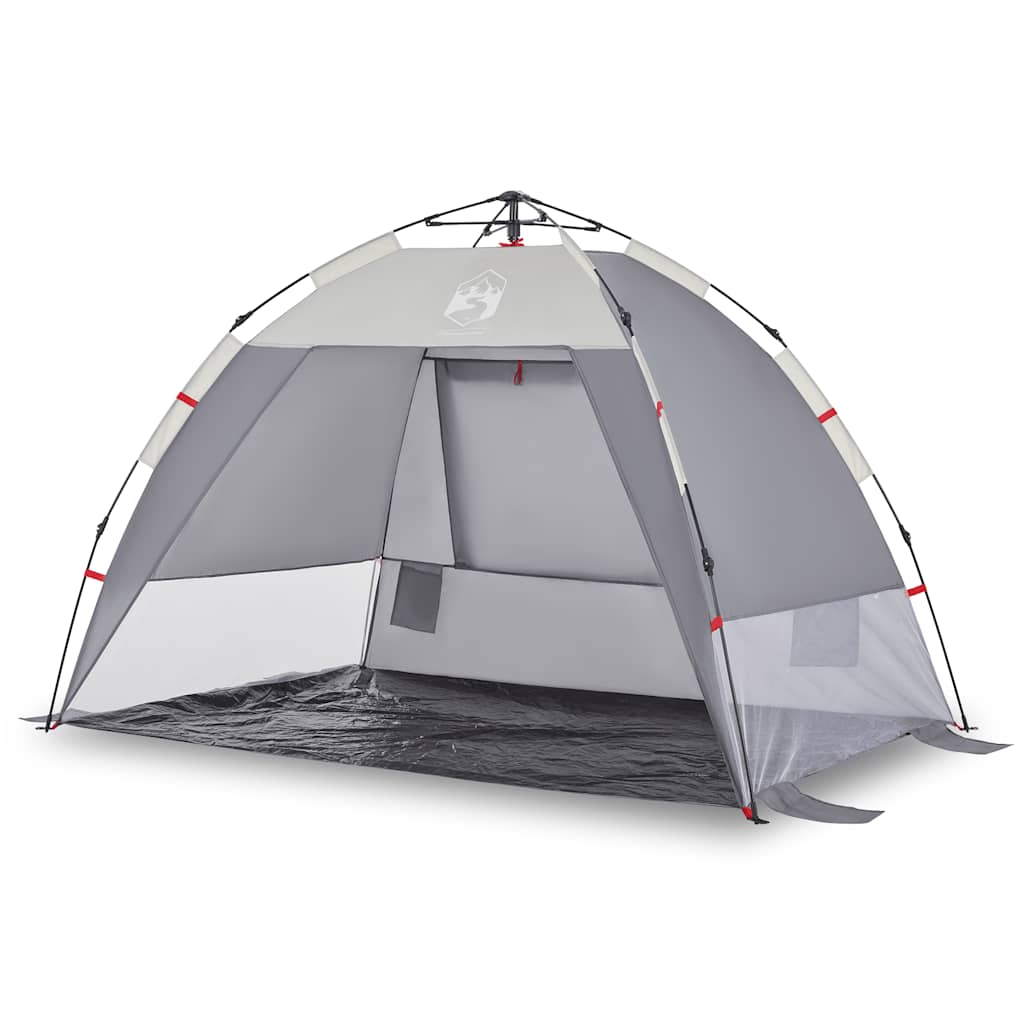 vidaXL Beach Tent 2-Person Grey Quick Release Waterproof - 36513