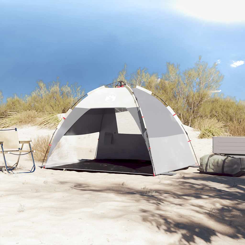 vidaXL Beach Tent 2-Person Grey Quick Release Waterproof - 36513