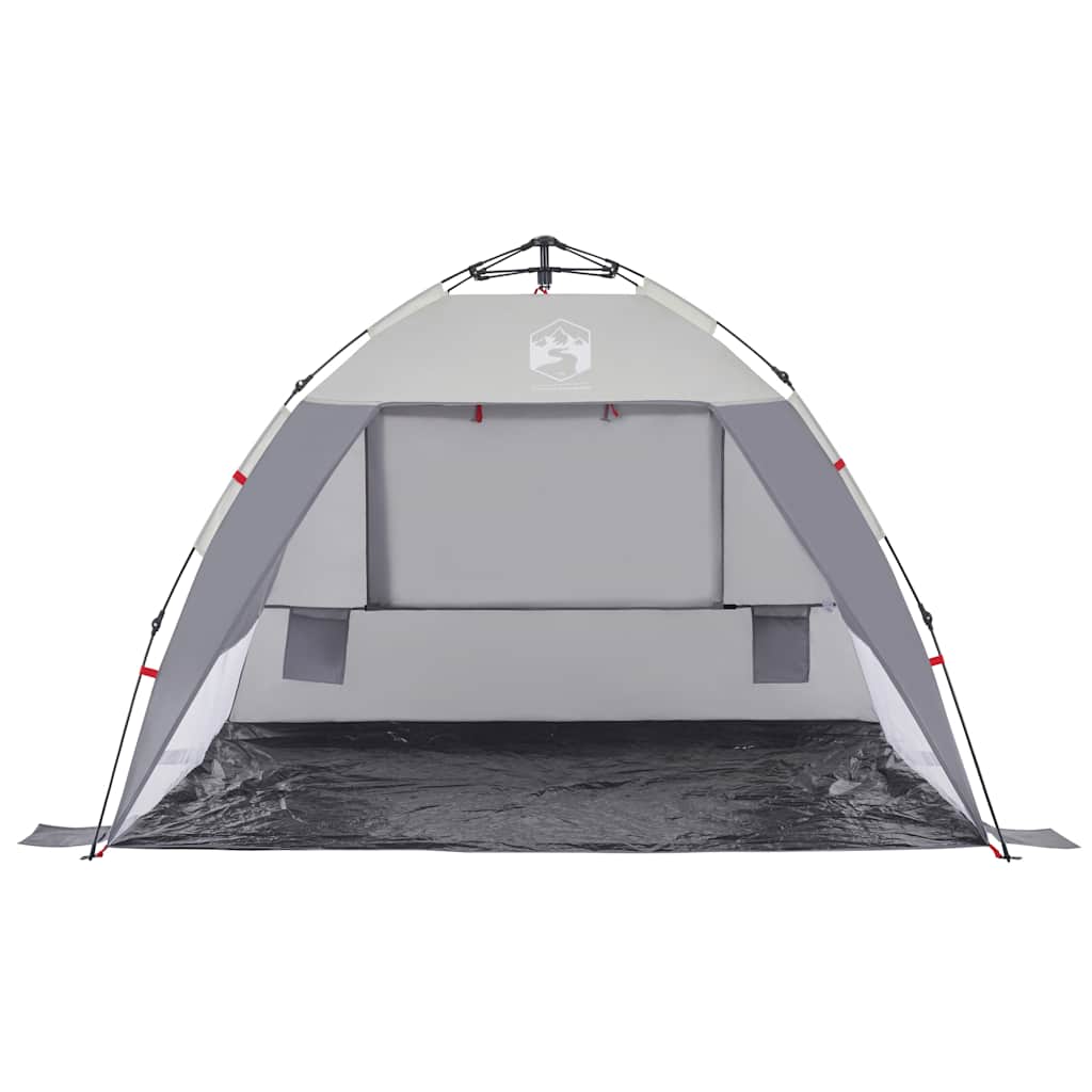 vidaXL Beach Tent 2-Person Grey Quick Release Waterproof - 36513