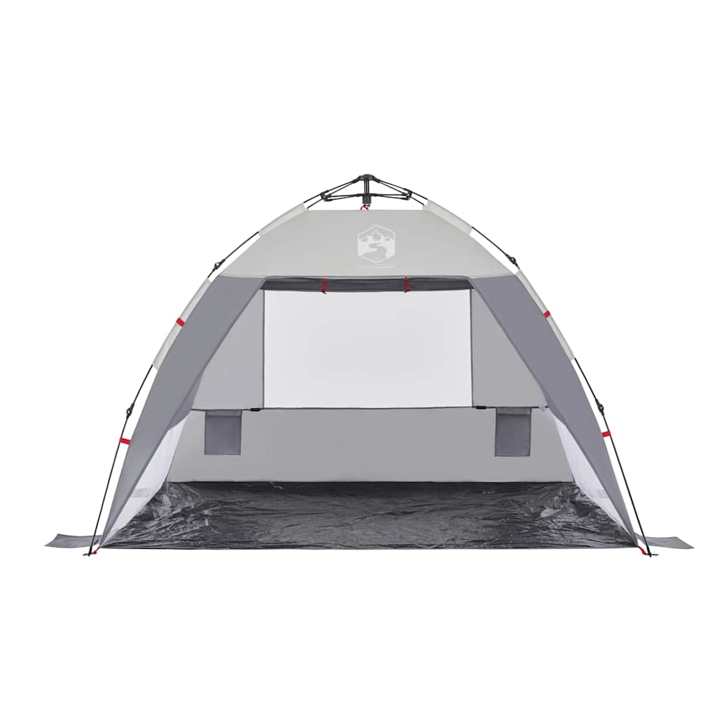 vidaXL Beach Tent 2-Person Grey Quick Release Waterproof - 36513