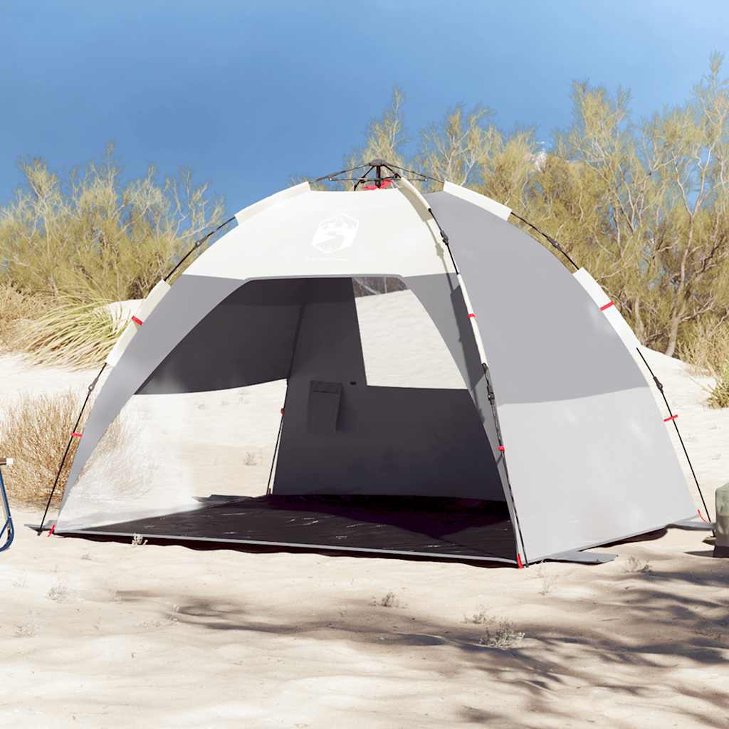 vidaXL Beach Tent 2-Person Grey Quick Release Waterproof - 36513