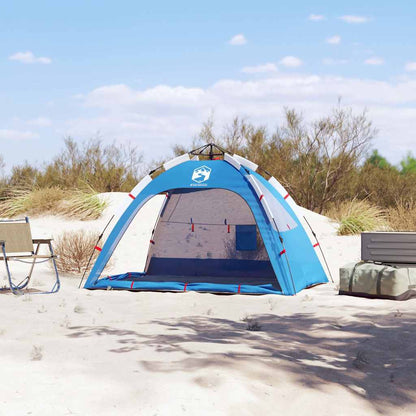 vidaXL Beach Tent 2-Person Azure Blue Quick Release Waterproof - 36516