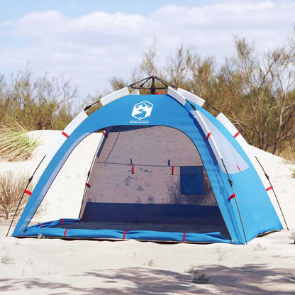 vidaXL Beach Tent 2-Person Azure Blue Quick Release Waterproof - 36516