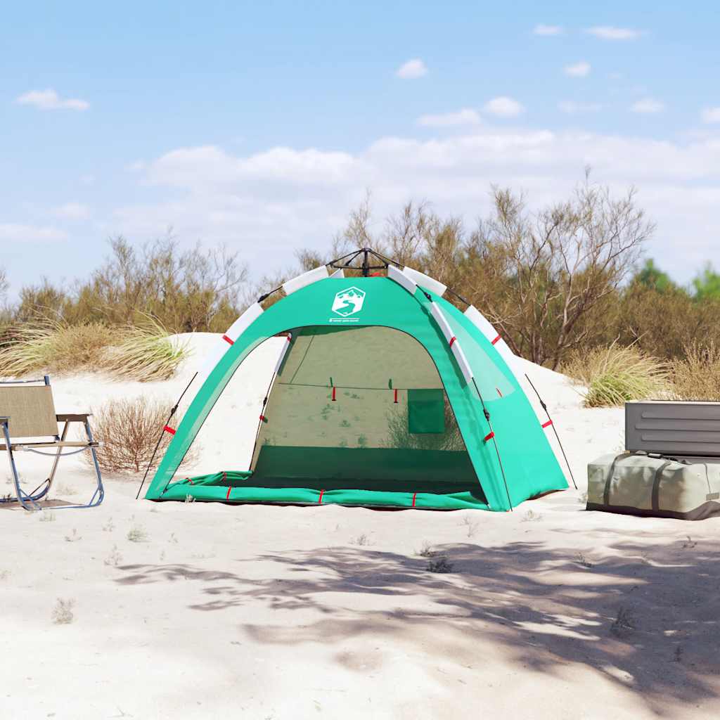 vidaXL Beach Tent 2-Person Sea Green Quick Release Waterproof - 36529