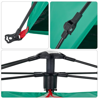 vidaXL Beach Tent 2-Person Sea Green Quick Release Waterproof - 36529