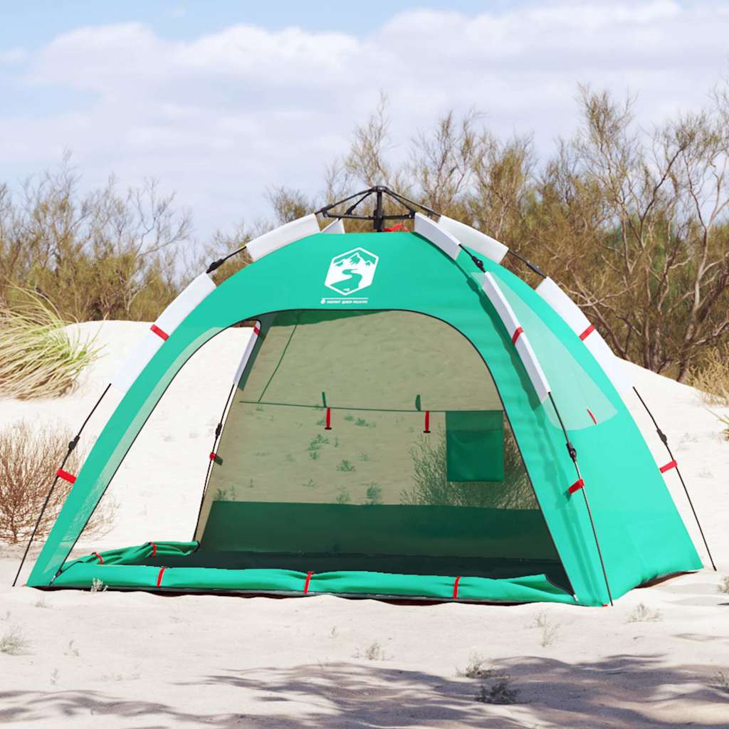 vidaXL Beach Tent 2-Person Sea Green Quick Release Waterproof - 36529