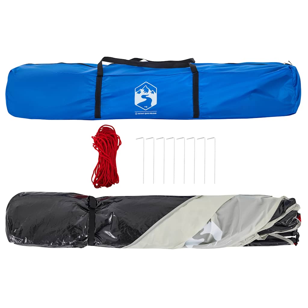 vidaXL Beach Tent 4-Person Azure Blue Quick Release Waterproof