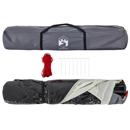 vidaXL Beach Tent 4-Person Grey Quick Release Waterproof