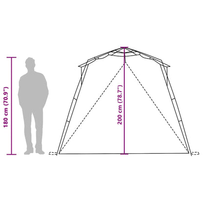 vidaXL Beach Tent 4-Person Grey Quick Release Waterproof