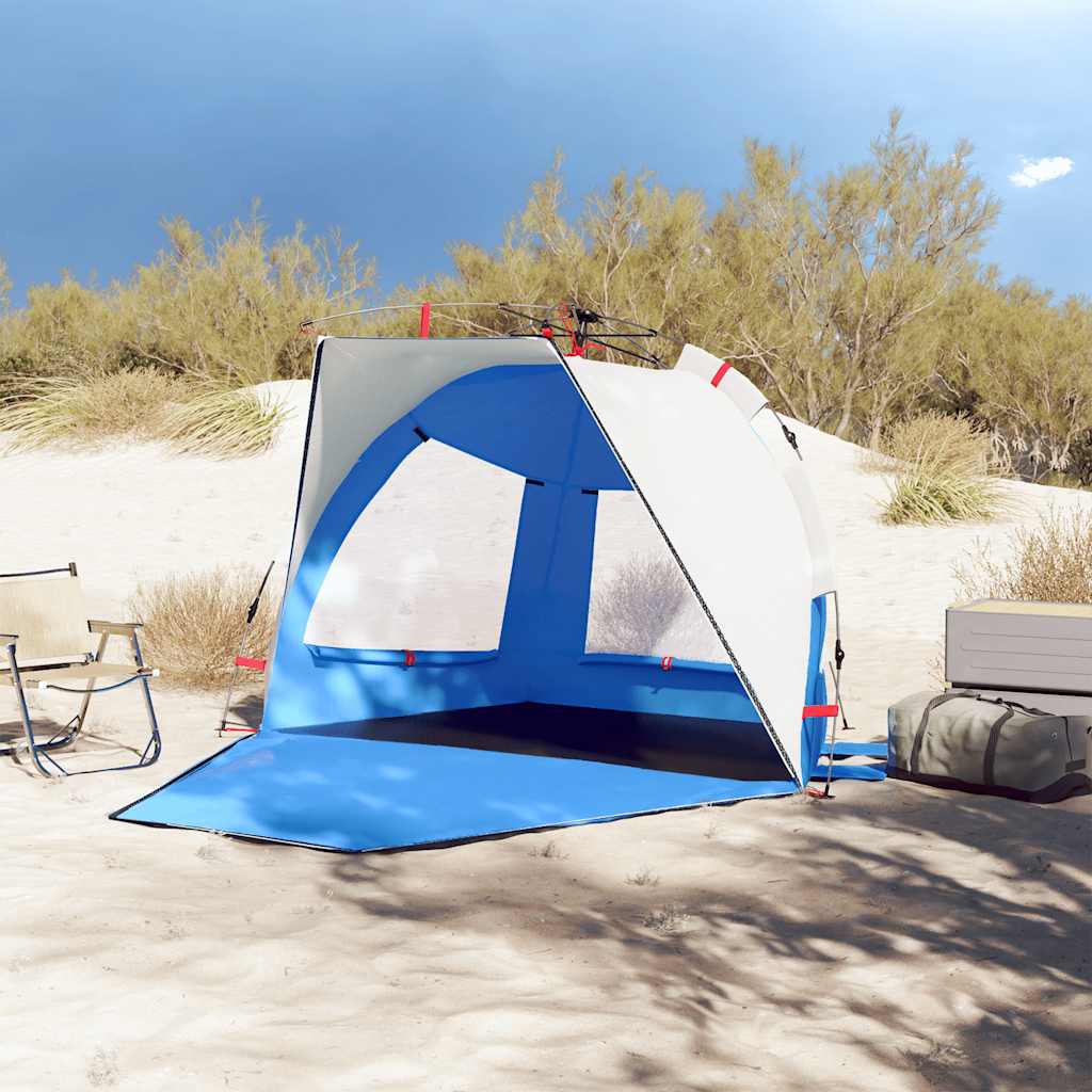 vidaXL Beach Tent 2-Person Azure Blue Quick Release Waterproof - 36549