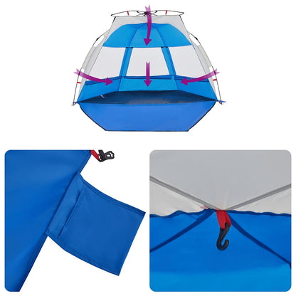 vidaXL Beach Tent 2-Person Azure Blue Quick Release Waterproof - 36549