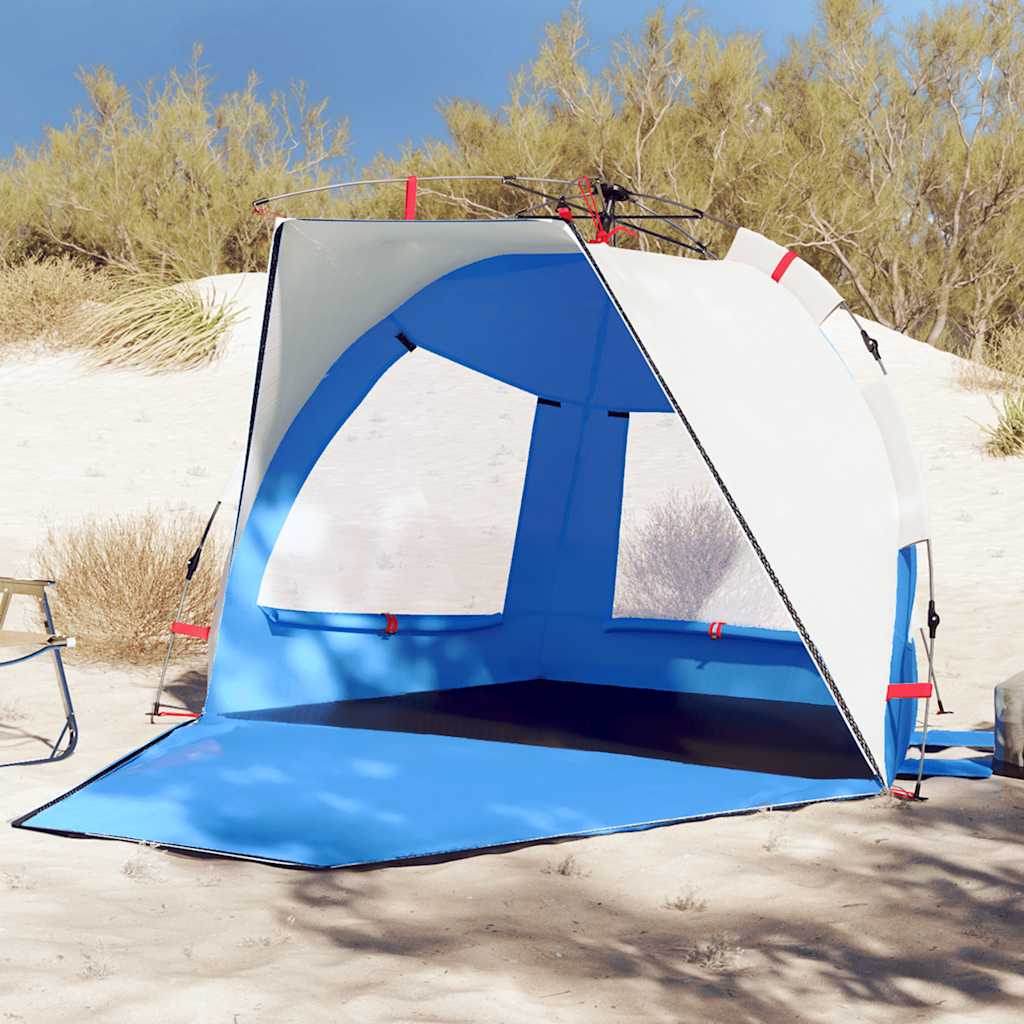 vidaXL Beach Tent 2-Person Azure Blue Quick Release Waterproof - 36549