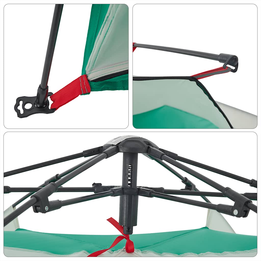 vidaXL Beach Tent 3-Person Sea Green Quick Release Waterproof