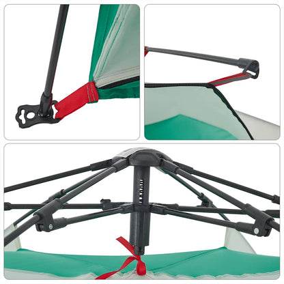 vidaXL Beach Tent 3-Person Sea Green Quick Release Waterproof