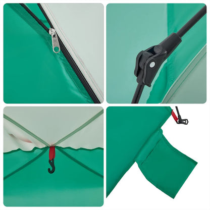 vidaXL Beach Tent 3-Person Sea Green Quick Release Waterproof