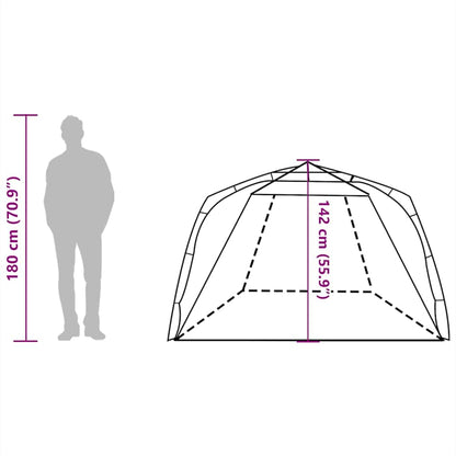 vidaXL Beach Tent 3-Person Grey Quick Release Waterproof