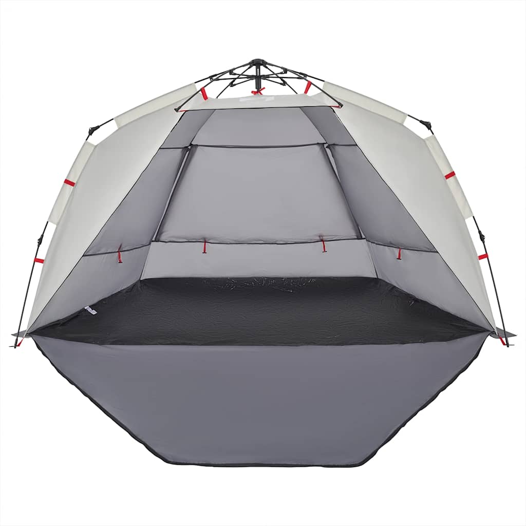 vidaXL Beach Tent 3-Person Grey Quick Release Waterproof