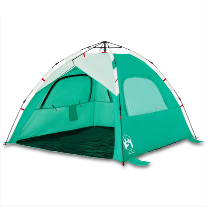 vidaXL Beach Tent 3-Person Sea Green Quick Release Waterproof - 36576