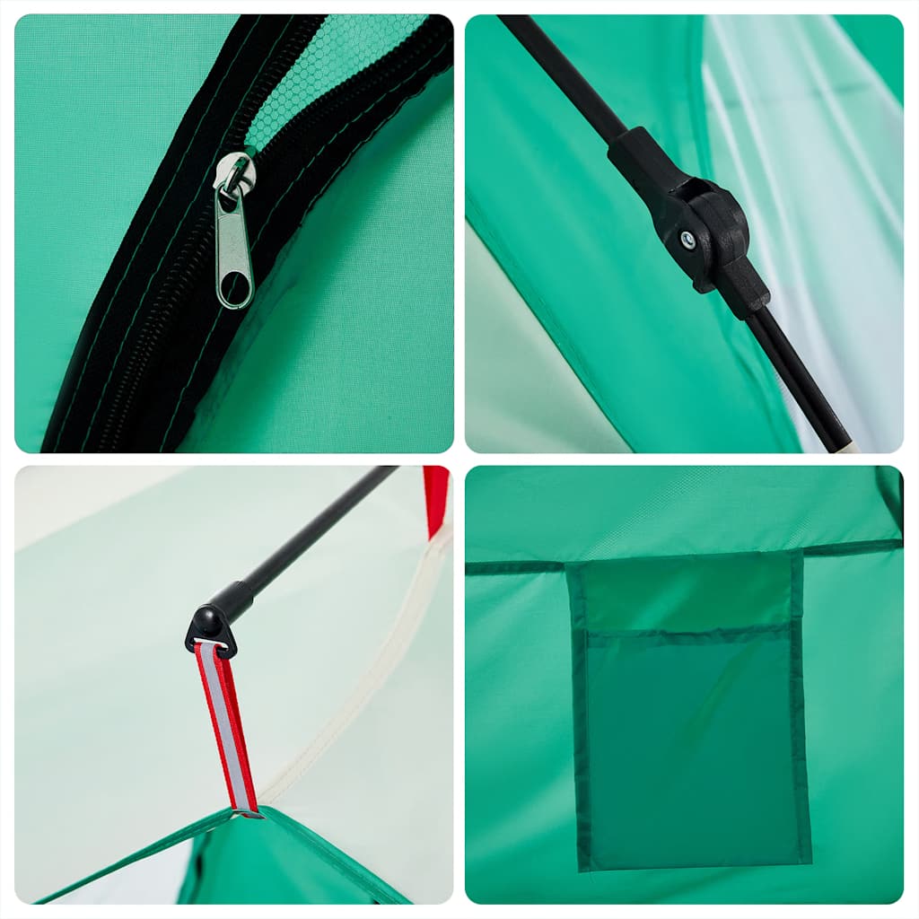 vidaXL Beach Tent 3-Person Sea Green Quick Release Waterproof - 36576