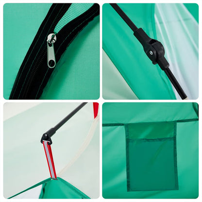 vidaXL Beach Tent 3-Person Sea Green Quick Release Waterproof - 36576