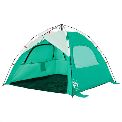 vidaXL Beach Tent 3-Person Sea Green Quick Release Waterproof - 36576