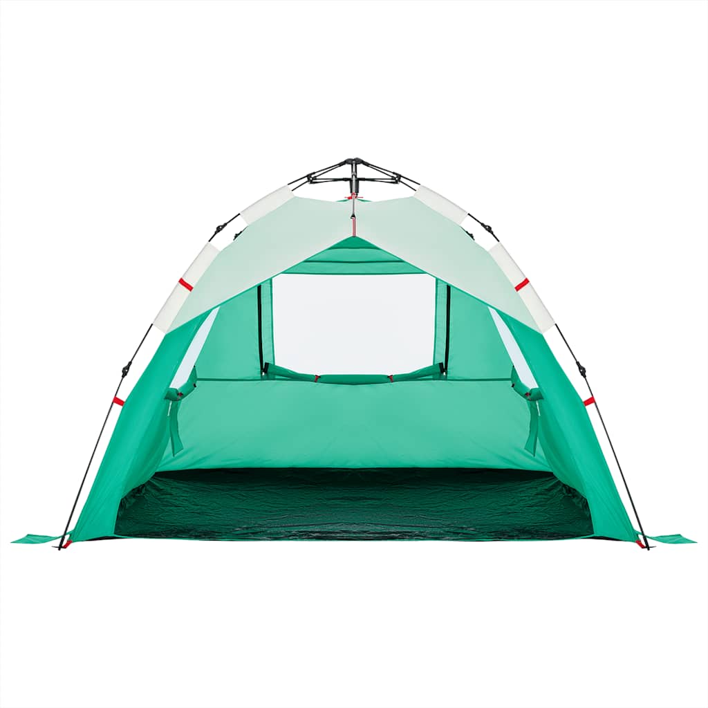 vidaXL Beach Tent 3-Person Sea Green Quick Release Waterproof - 36576