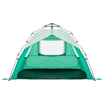 vidaXL Beach Tent 3-Person Sea Green Quick Release Waterproof - 36576