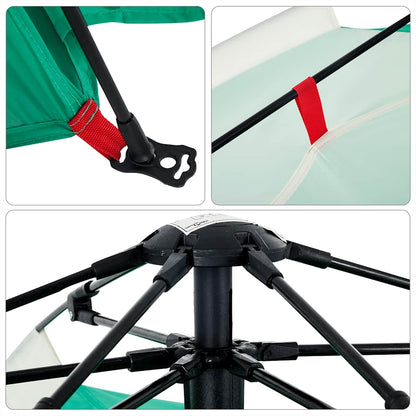 vidaXL Beach Tent 3-Person Sea Green Quick Release Waterproof - 36576