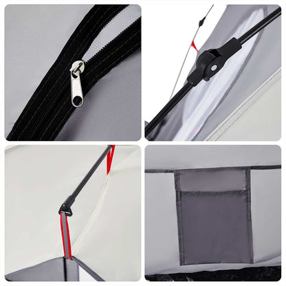 vidaXL Beach Tent 3-Person Grey Quick Release Waterproof - 36577