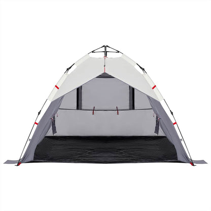 vidaXL Beach Tent 3-Person Grey Quick Release Waterproof - 36577