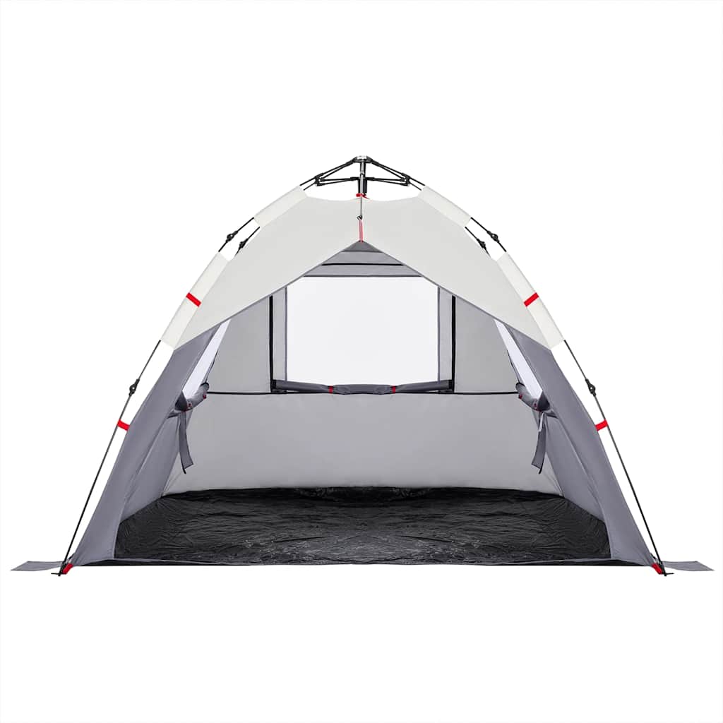 vidaXL Beach Tent 3-Person Grey Quick Release Waterproof - 36577
