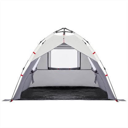 vidaXL Beach Tent 3-Person Grey Quick Release Waterproof - 36577