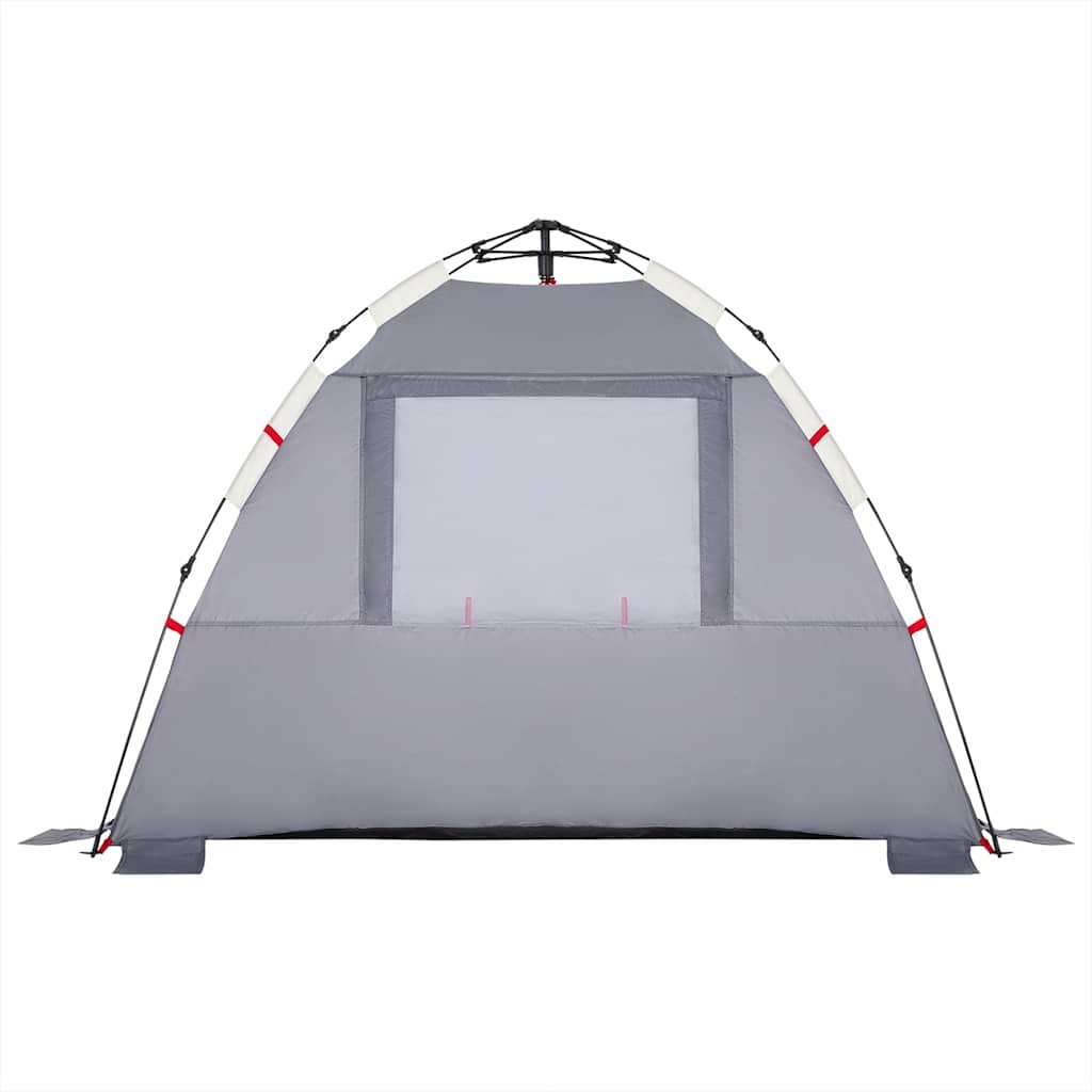 vidaXL Beach Tent 3-Person Grey Quick Release Waterproof - 36577