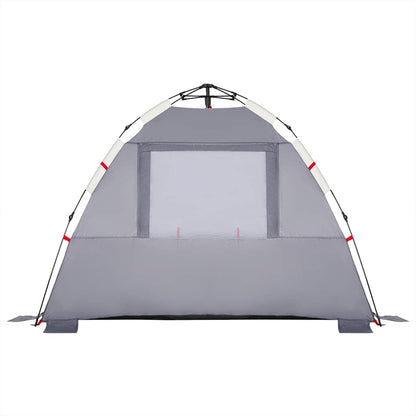 vidaXL Beach Tent 3-Person Grey Quick Release Waterproof - 36577