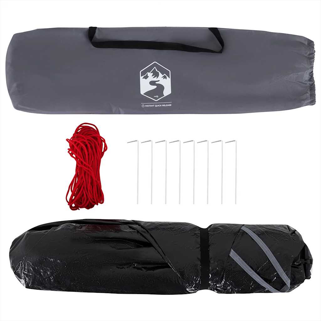 vidaXL Beach Tent 3-Person Grey Quick Release Waterproof - 36577