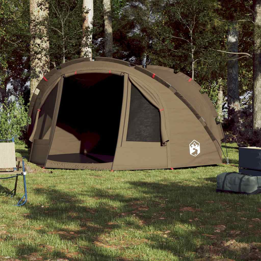 vidaXL Fishing Tent 2-Person Olive Green Waterproof