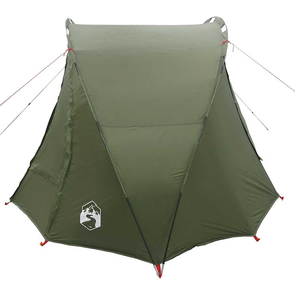 vidaXL Fishing Tent 2-Person Olive Green Waterproof