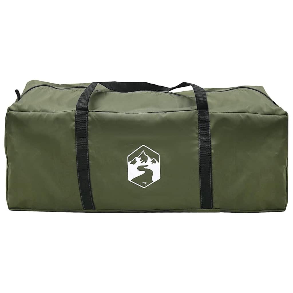 vidaXL Fishing Tent 2-Person Olive Green Waterproof