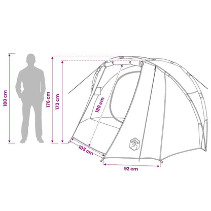 vidaXL Fishing Tent 5-Person Brown Waterproof