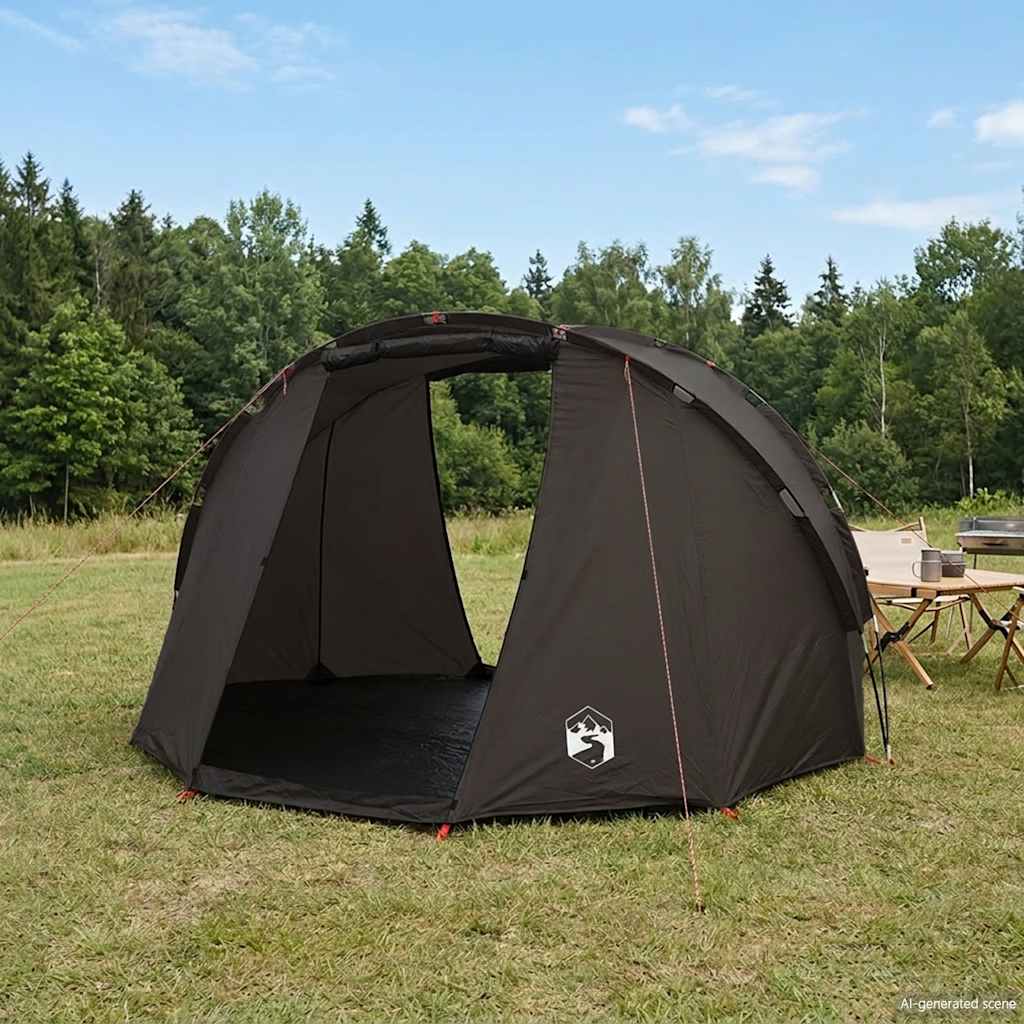 vidaXL Fishing Tent 5-Person Brown Waterproof