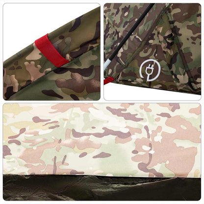 vidaXL Fishing Tent 5-Person Camouflage Waterproof - Green