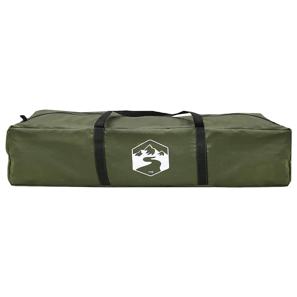 vidaXL Fishing Tent 4-Person Olive Green Quick Release
