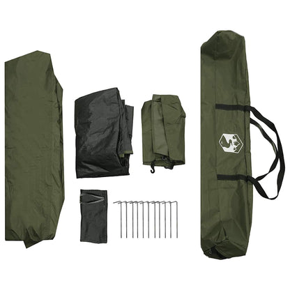 vidaXL Fishing Tent 4-Person Olive Green Quick Release