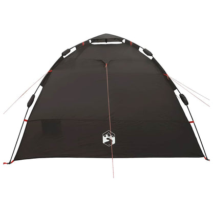 vidaXL Fishing Tent 4-Person Brown Quick Release