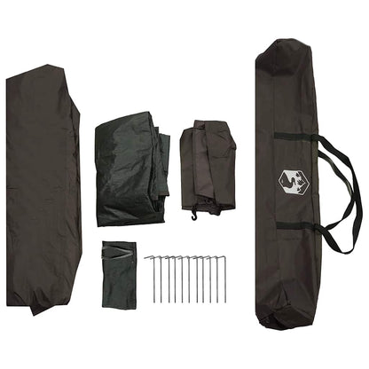vidaXL Fishing Tent 4-Person Brown Quick Release