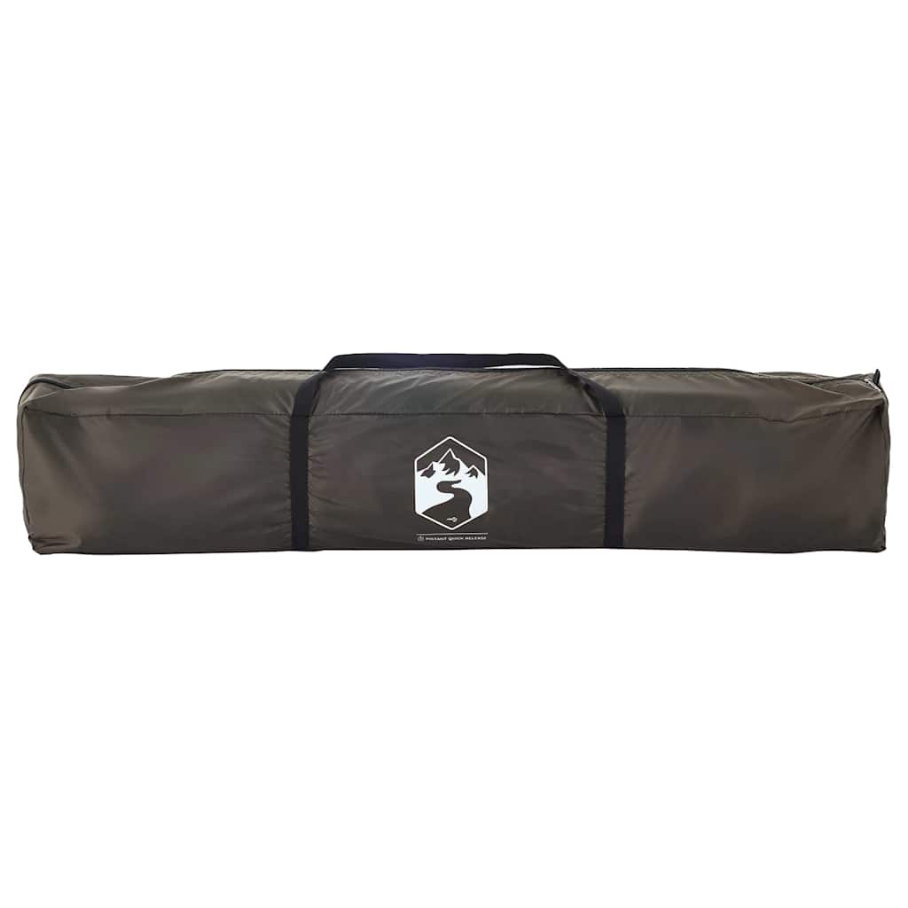 vidaXL Fishing Tent 4-Person Brown Quick Release